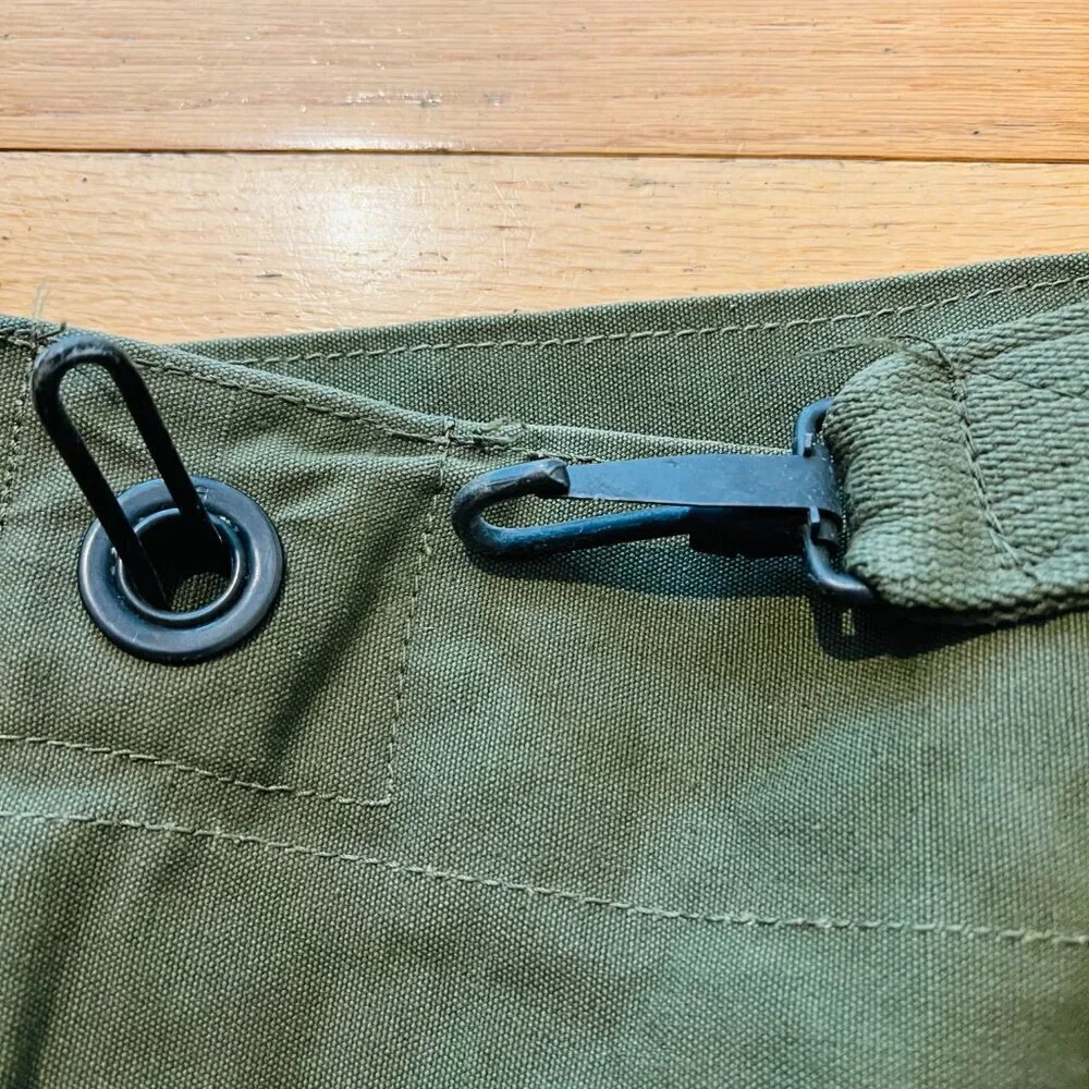 Vintage US Army Military Duffle Bag Canvas Olive GI Sea Bag 22x38 Shoulder Strap